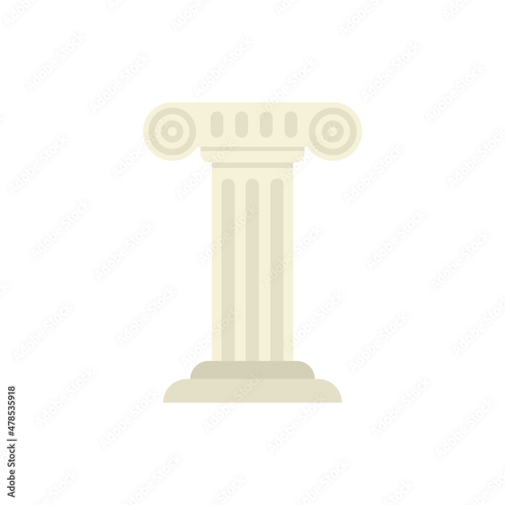 Greek sightseeing icon flat isolated vector Greek sightseeing icon flat isolated vector