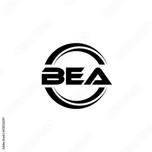 BEA letter logo design with white background in illustrator, vector logo modern alphabet font overlap style. calligraphy designs for logo, Poster, Invitation, etc.	 photo