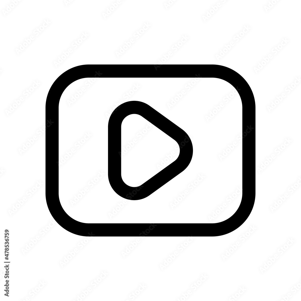 Video Player vector Flat Icon Design Symbol on White background EPS 10 File