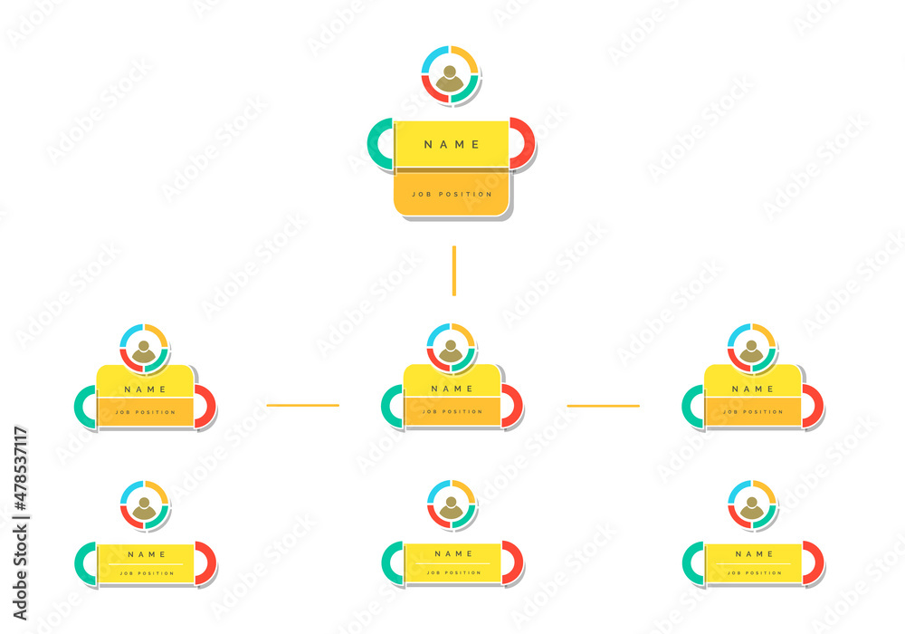 Organization chart infographic vector design
