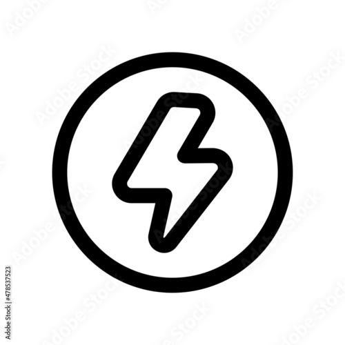 Flash vector Flat Icon Design Symbol on White background EPS 10 File