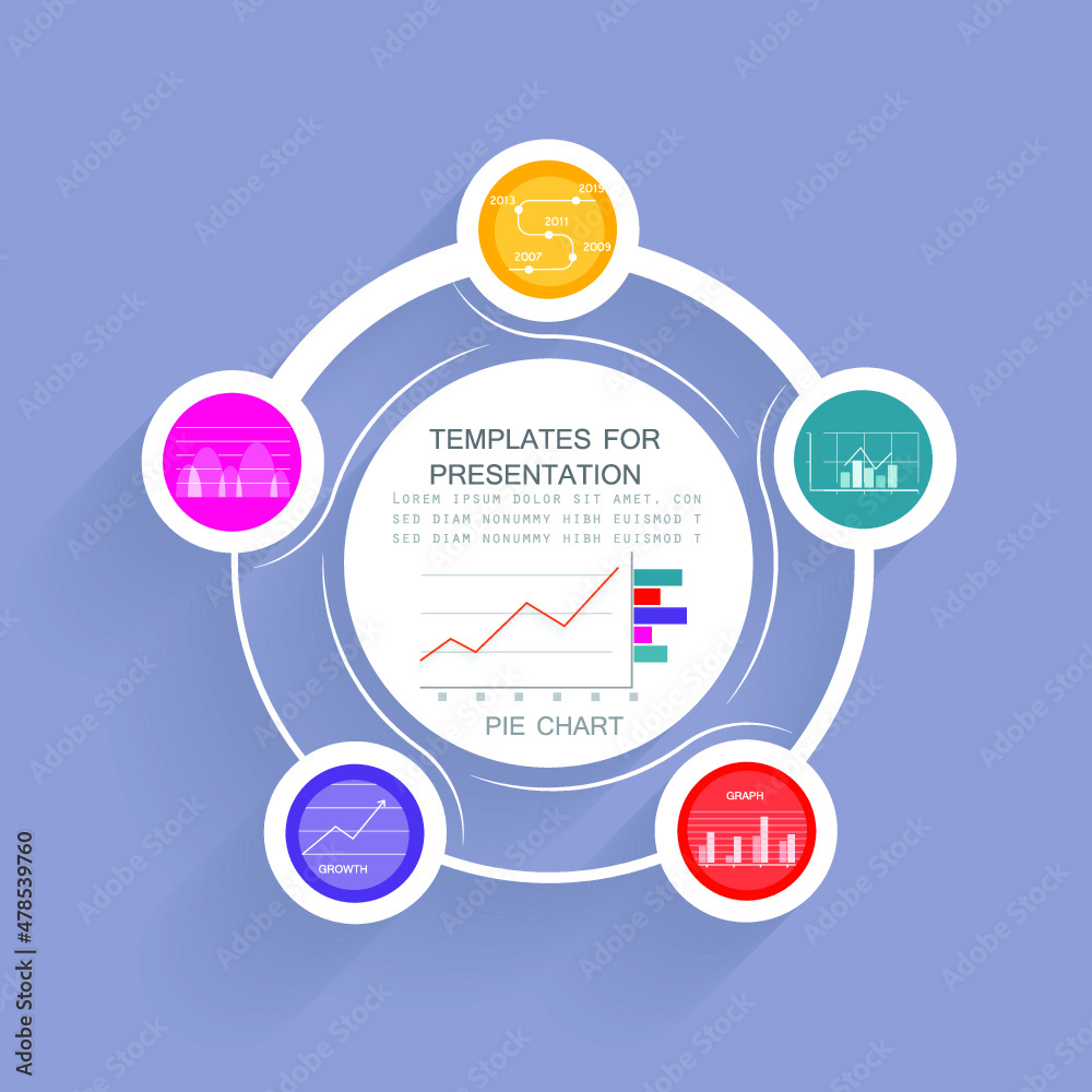 Fototapeta premium Infographic elements for annual business reports