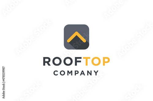 Rooftop logo design vector illustration.