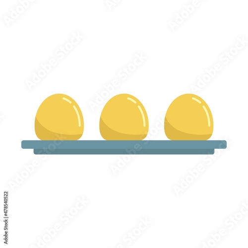 Molecular cuisine eggs icon flat isolated vector