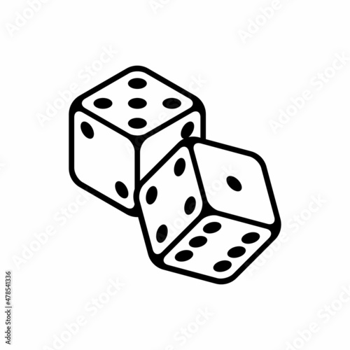 pair of dice icon vector photo