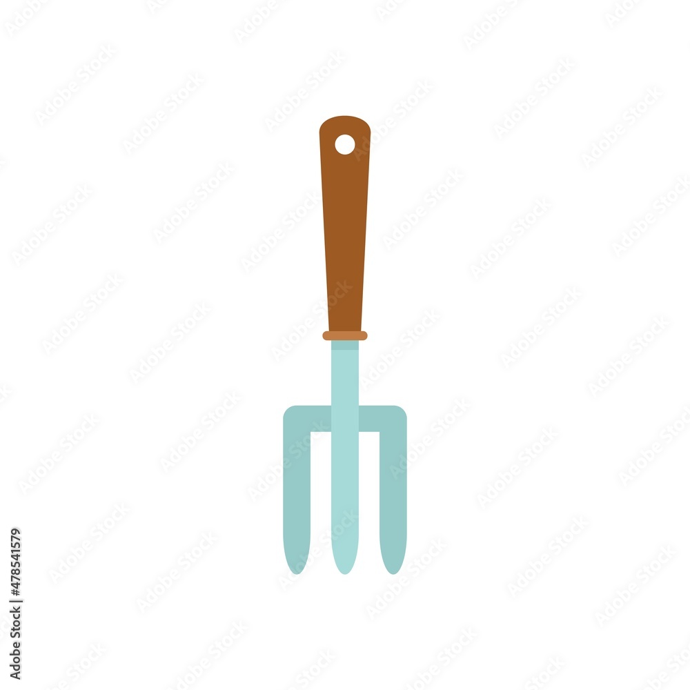 Fertilizer handle fork icon flat isolated vector Fertilizer handle fork icon flat isolated vector