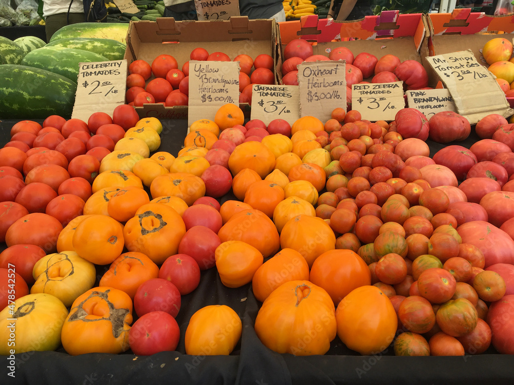 Beautiful Tomatoes at Farmers Market