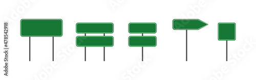 Road Signs icon set. Highway traffic. Vector on isolated background. EPS 10