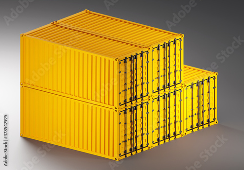 Yellow shipping containers....