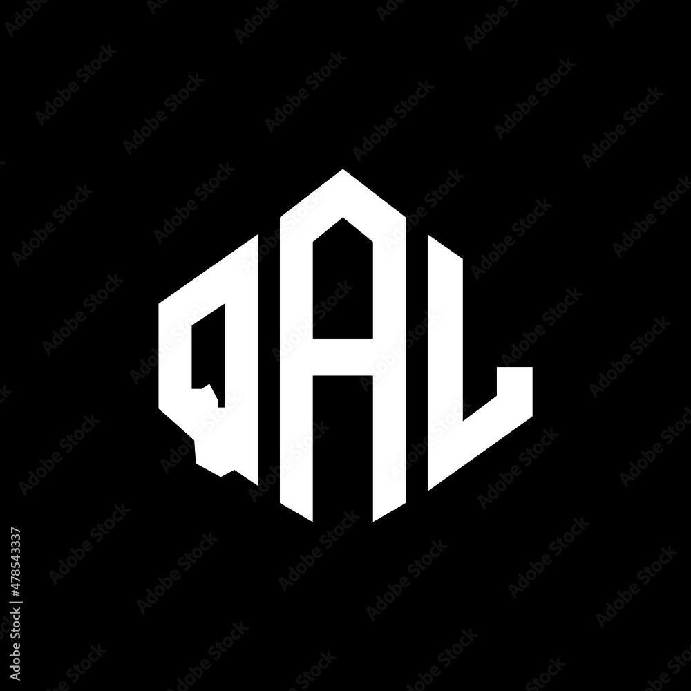 QAL letter logo design with polygon shape. QAL polygon and cube shape logo design. QAL hexagon vector logo template white and black colors. QAL monogram, business and real estate logo. QAL letter logo design with polygon shape. QAL polygon and cube shape logo design. QAL hexagon vector logo template white and black colors. QAL monogram, business and real estate logo.