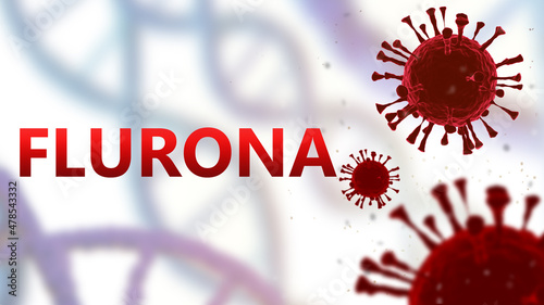 Flurona logo coronavirus. B...