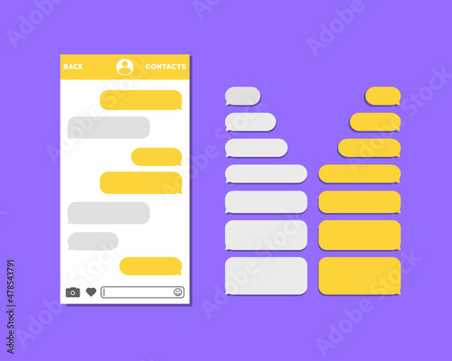 Chat icon. Message bubble icon. Conversation. Social media concept. Vector on isolated background. EPS 10