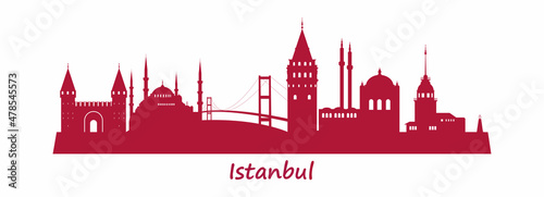 Billede på lærred Famous Istanbul landmarks and historical buildings