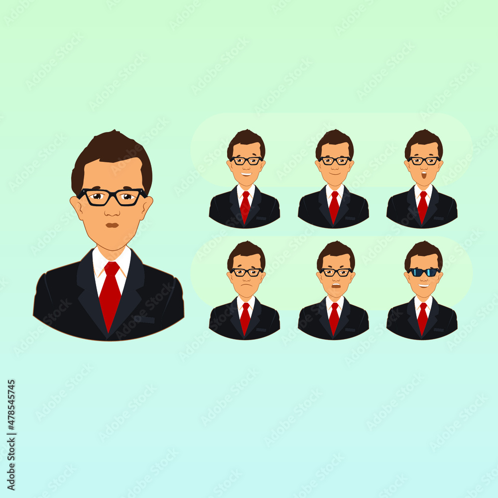 Avatar, emotions of a business man. Avatar, emotions of a business man.