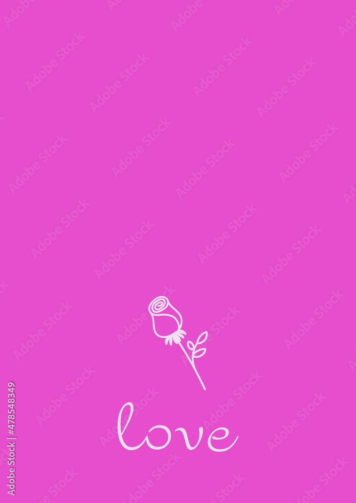 Valentines Day Greeting cards Drawing thin lines blank template with space for text in a minimalistic style Concept of publishing advertising banners on social networks.