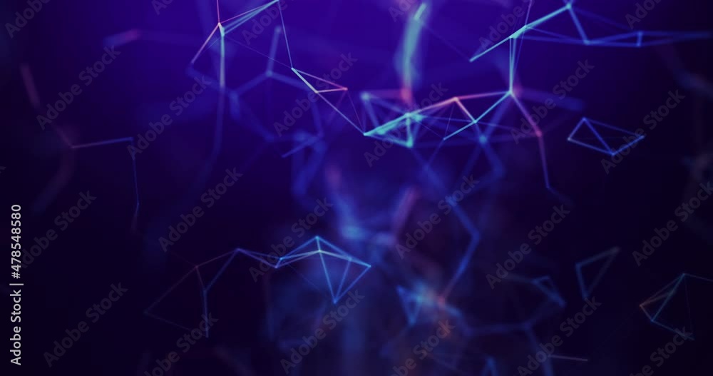 Plexus concept, lines connection background animation