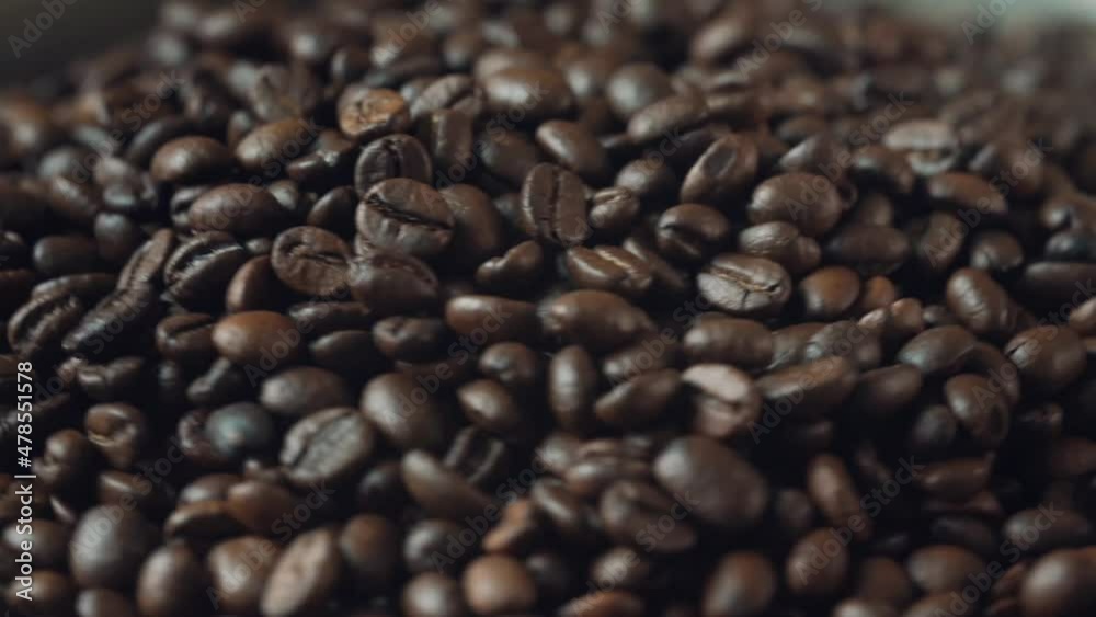 Roasted coffee beans background. Top view. Copy space Roasted coffee beans background. Top view. Copy space