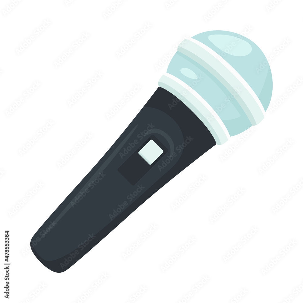 Microphone Sign Emoji Icon Illustration. Music Vector Symbol Emoticon