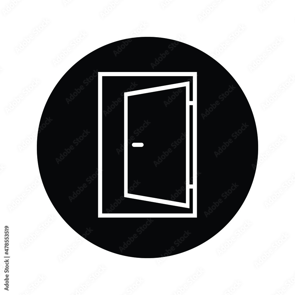 Flat Door icon. Single high quality outline symbol for web design or mobile app. Door thin line signs for design logo. eps 10 Flat Door icon. Single high quality outline symbol for web design or mobile app. Door thin line signs for design logo. eps 10