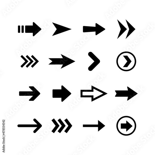 Arrows icons, big set. Arrows vector collection.