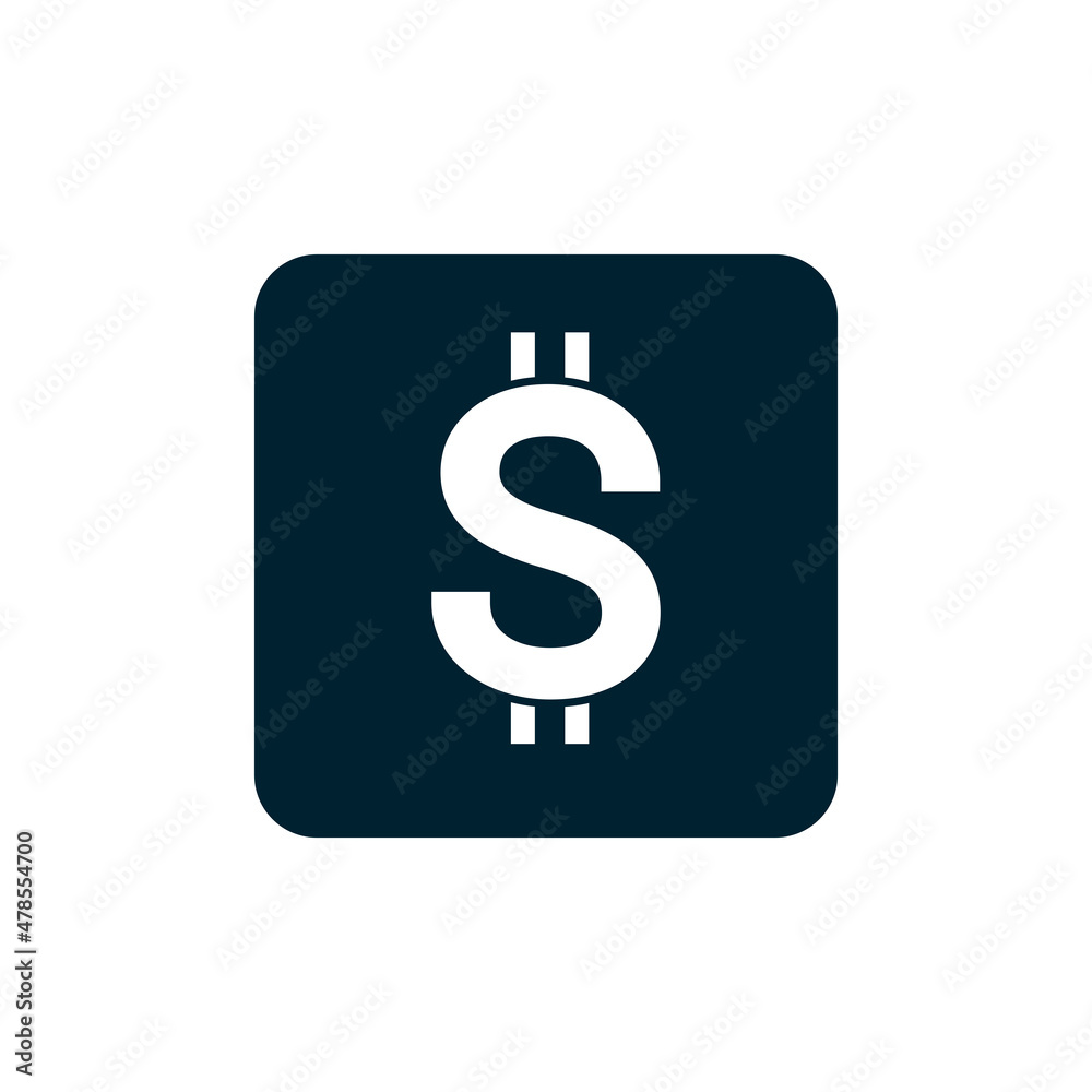Vector abstract dollar bill icon. Vector abstract dollar bill icon.