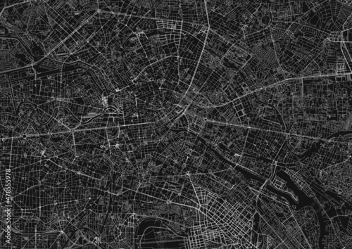 Vector detailed map Berlin
