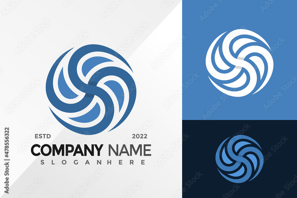 Letter S Spin Circle Logo Design Vector illustration template Letter S Spin Circle Logo Design Vector illustration template