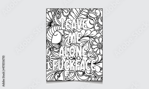 Swear Word Coloring Page Interior For Adult Man And Woman, Curse Word Coloring Book Interior