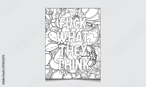Swear Word Coloring Page Interior For Adult Man And Woman, Curse Word Coloring Book Interior