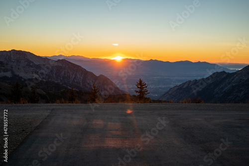 pastel sunset viewed from wasatch mountains