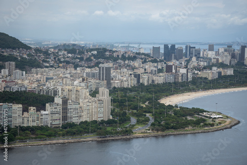 Beautiful view to green Flamengo Landfill area and city buildings © Cavan