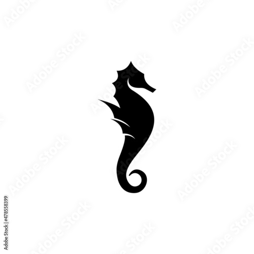 creative seahorse logo icon. Seahorse icon and symbol vector illustration.