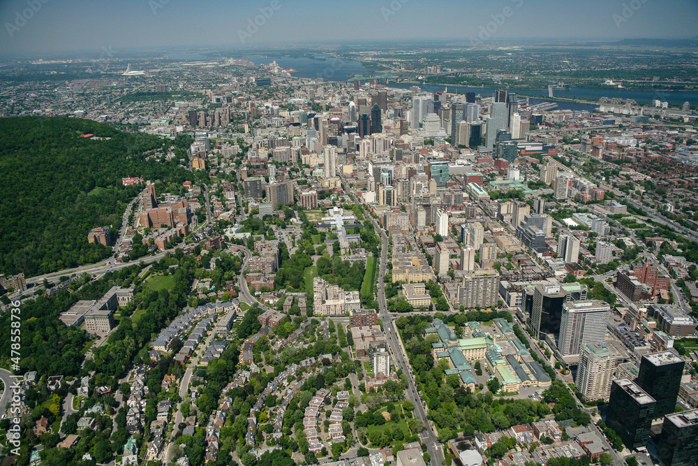 Fototapeta premium Downtown Montreal in Summer Quebec Canada