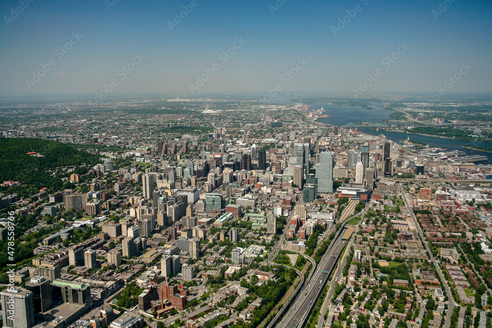 Fototapeta premium Downtown Montreal in Summer Quebec Canada