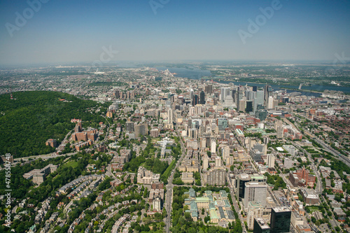 Downtown Montreal in Summer Quebec Canada © Overflightstock