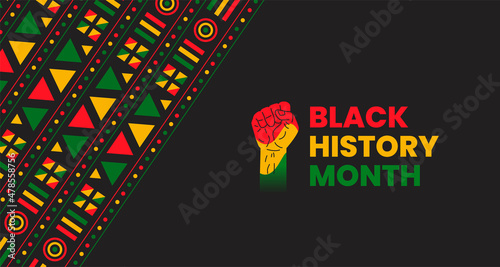 black history month background. African American History or Black History Month. Celebrated annually in February in the USA and Canada. black history month 2022