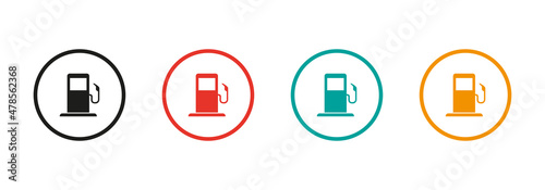 Gas station. Gasoline. Refill. Vector image.