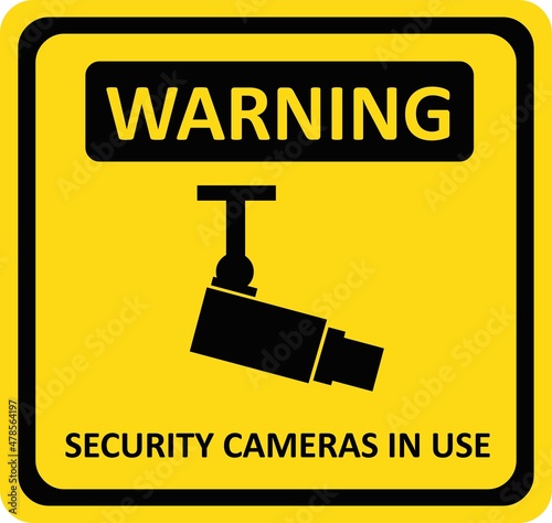 Vector illustration of security camera signage