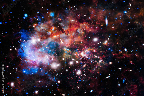 Marvelous galaxy in a deep space. The elements of this image furnished by NASA.