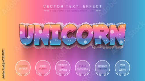 Rainbow Shading - Editable Text Effect, Font Style