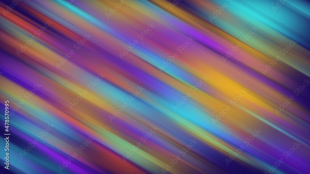 Twisted vibrant iridescent gradient blurred of purple yellow orange turquoise and blue colors with smooth movement of the gradient in the frame with copy space. Abstract sideways narrow lines concept Twisted vibrant iridescent gradient blurred of purple yellow orange turquoise and blue colors with smooth movement of the gradient in the frame with copy space. Abstract sideways narrow lines concept