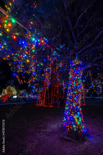 Colorful Christmas Illumination in December