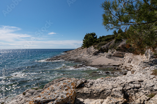 Küstenstrand in Istrien, Kroatien