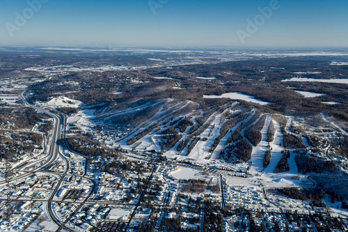 St-Sauveur in Winter Quebec Canada © Overflightstock