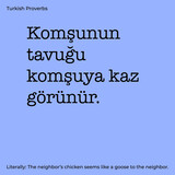 Turkish proverb meaning 