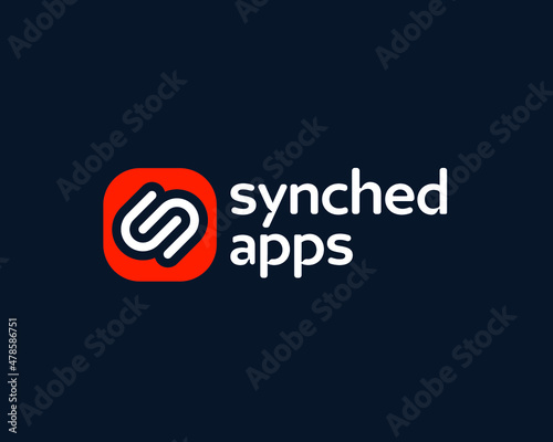 Letter S Cloud Logo for Apps Logo Concept Vector Illustration