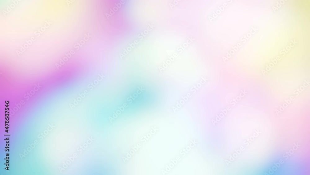 Soft rainbow color holographic gradient abstract background. Iridescent light hologram wonder loopable 4k motion graphics clorful background.
Soft rainbow color holographic gradient abstract background. Iridescent light hologram wonder loopable 4k motion graphics clorful background.