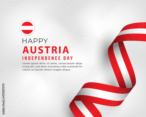 Happy Austria Independence Day October 26th Celebration Vector Design Illustration. Template for Poster, Banner, Advertising, Greeting Card or Print Design Element