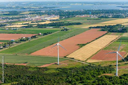 Wind Farm Electricity Generating Summerside Prince Edward Island Canada