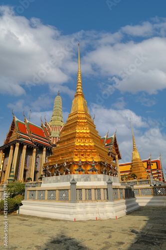Wat Phra Kaew, Temple of the Emerald Buddha with blue sky Bangkok, Asia Thailand © nonglak
